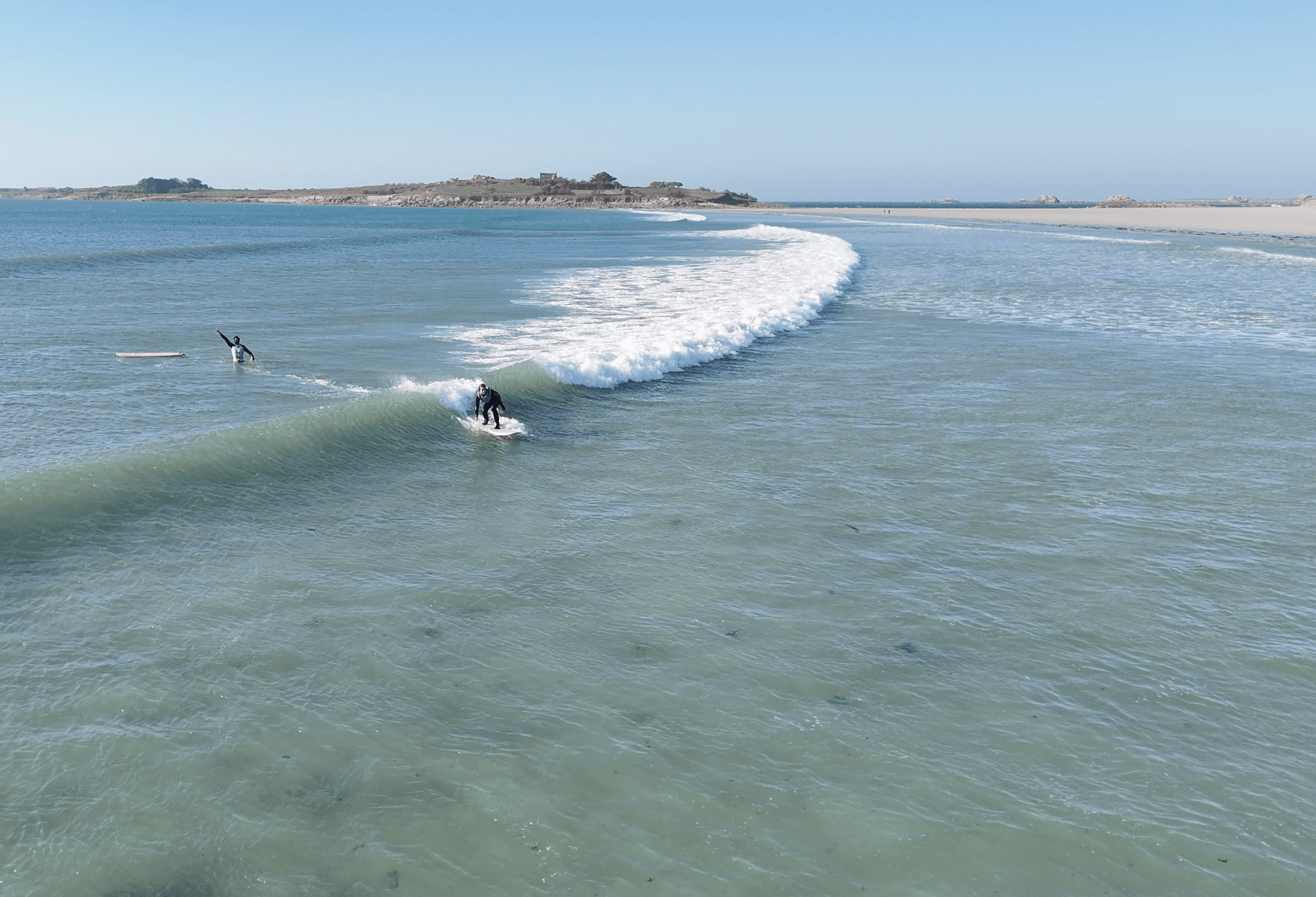 cours de surf avec l'école de surf dossen